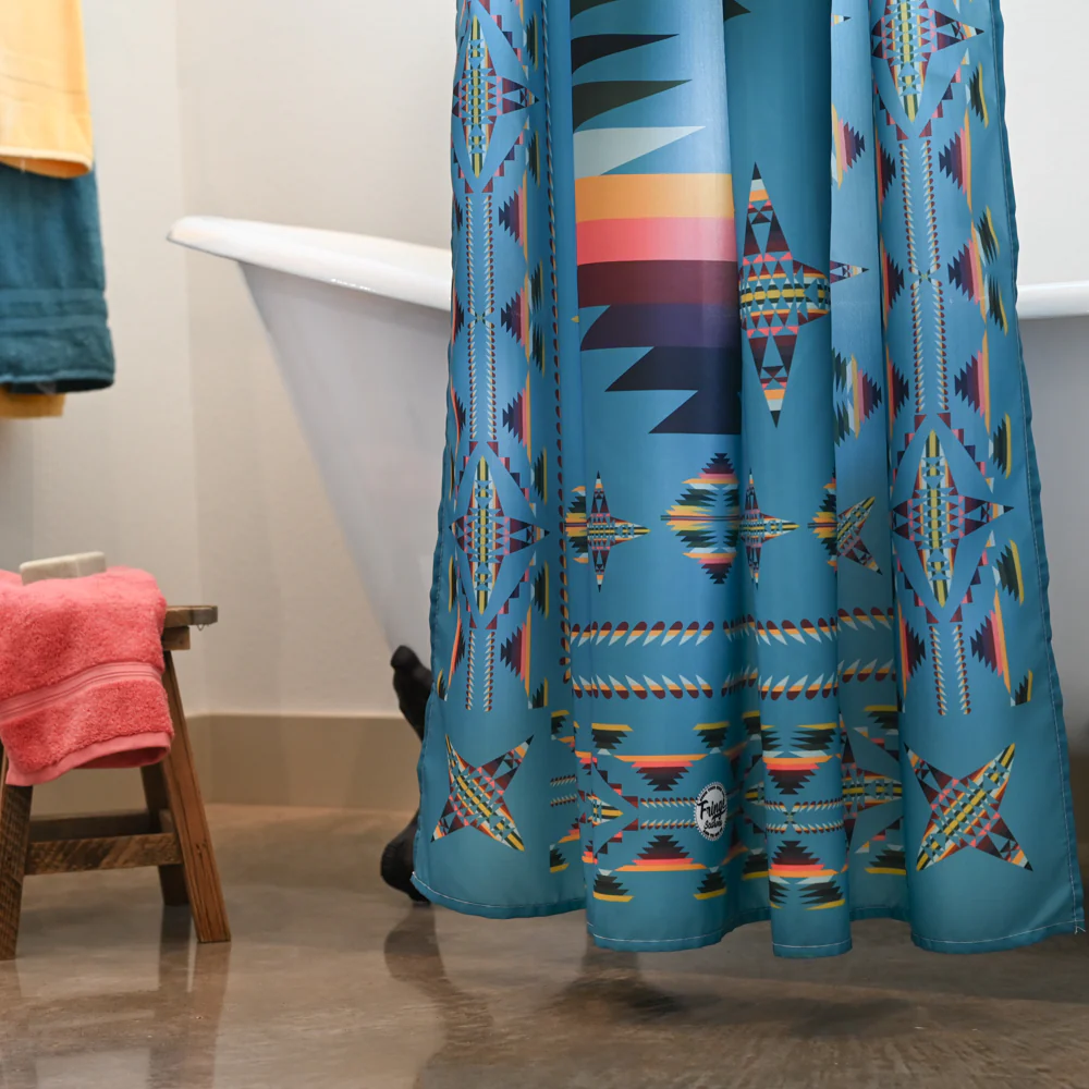 Shower Curtain - Mesa Turquoise - Image 4